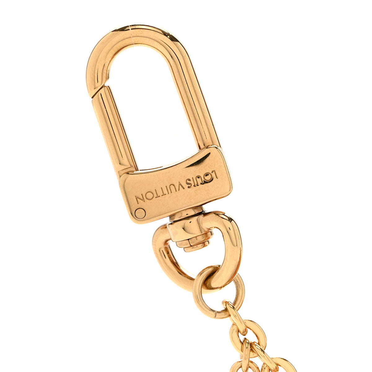 Louis Vuitton Monogram Spring Street Bag Charm Key Holder Gold 3 of 5