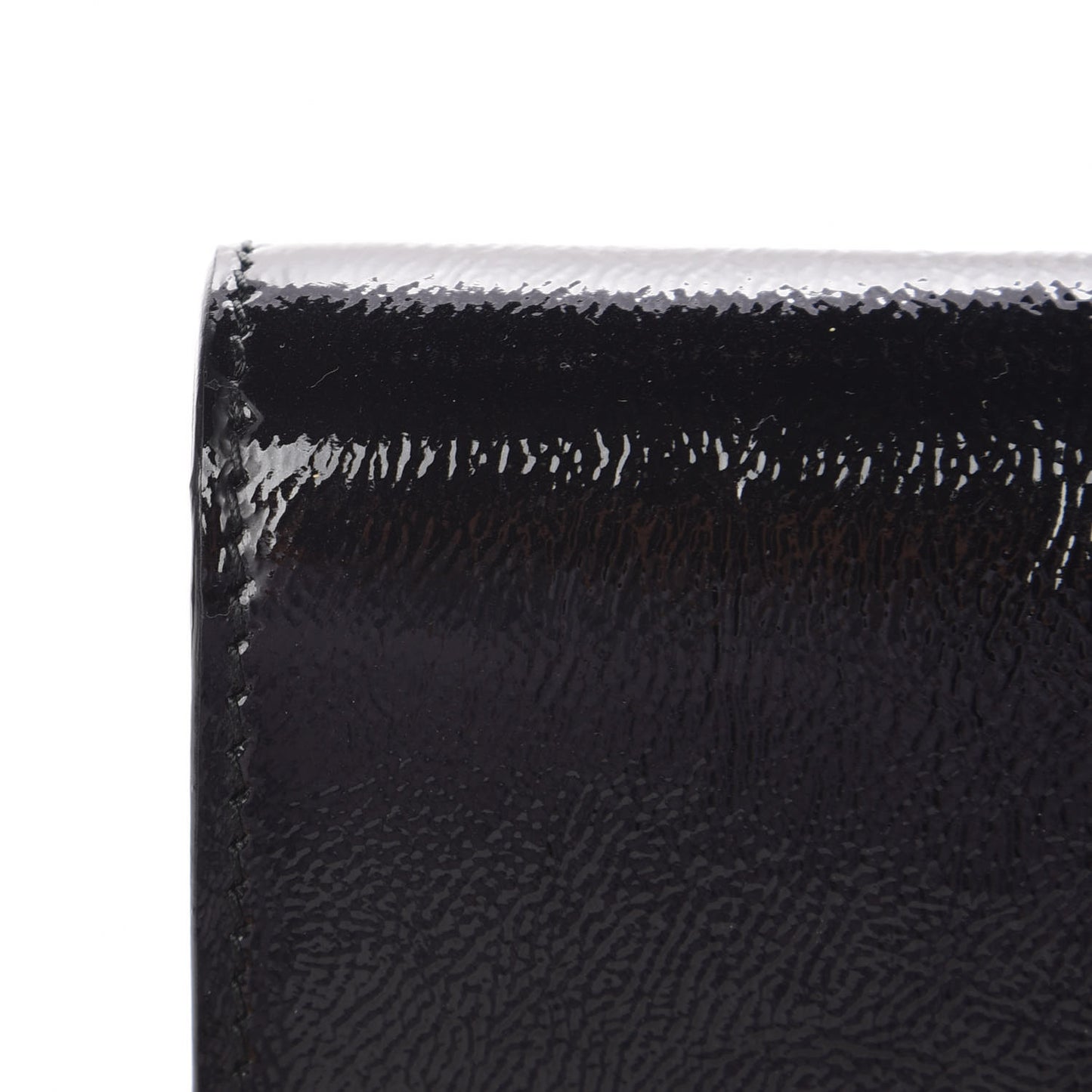 Textured Patent Monogram Large Belle De Jour Clutch Black