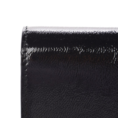 Saint Laurent Textured Patent Monogram Large Belle De Jour Clutch Black 8 of 9