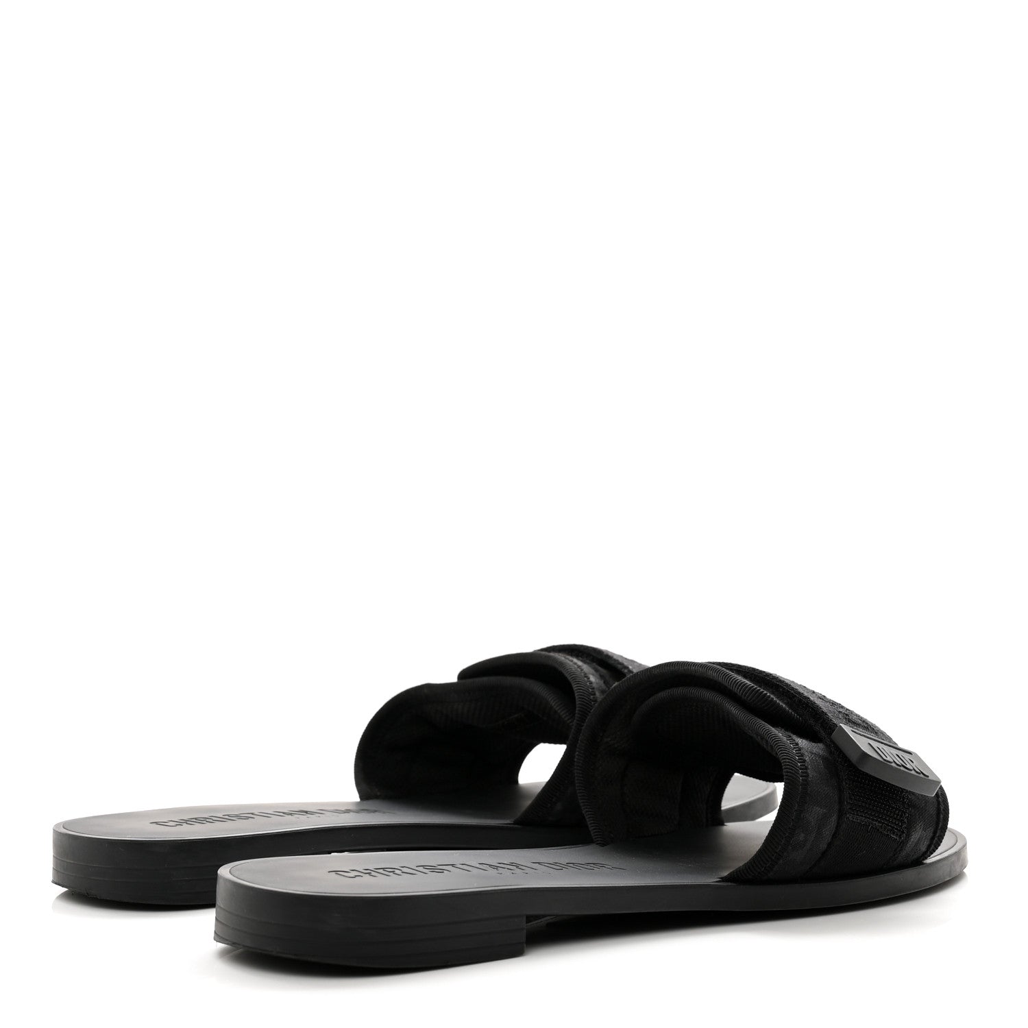 Christian Dior Technical Stretch Fabric Camouflage Dio(r)evolution Slide Sandals 37 Black Military 4 of 8