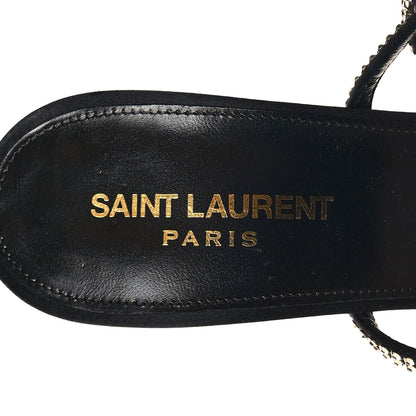 Saint Laurent Satin Crystal Opyum 110 Sandals 39.5 Black 8 of 9