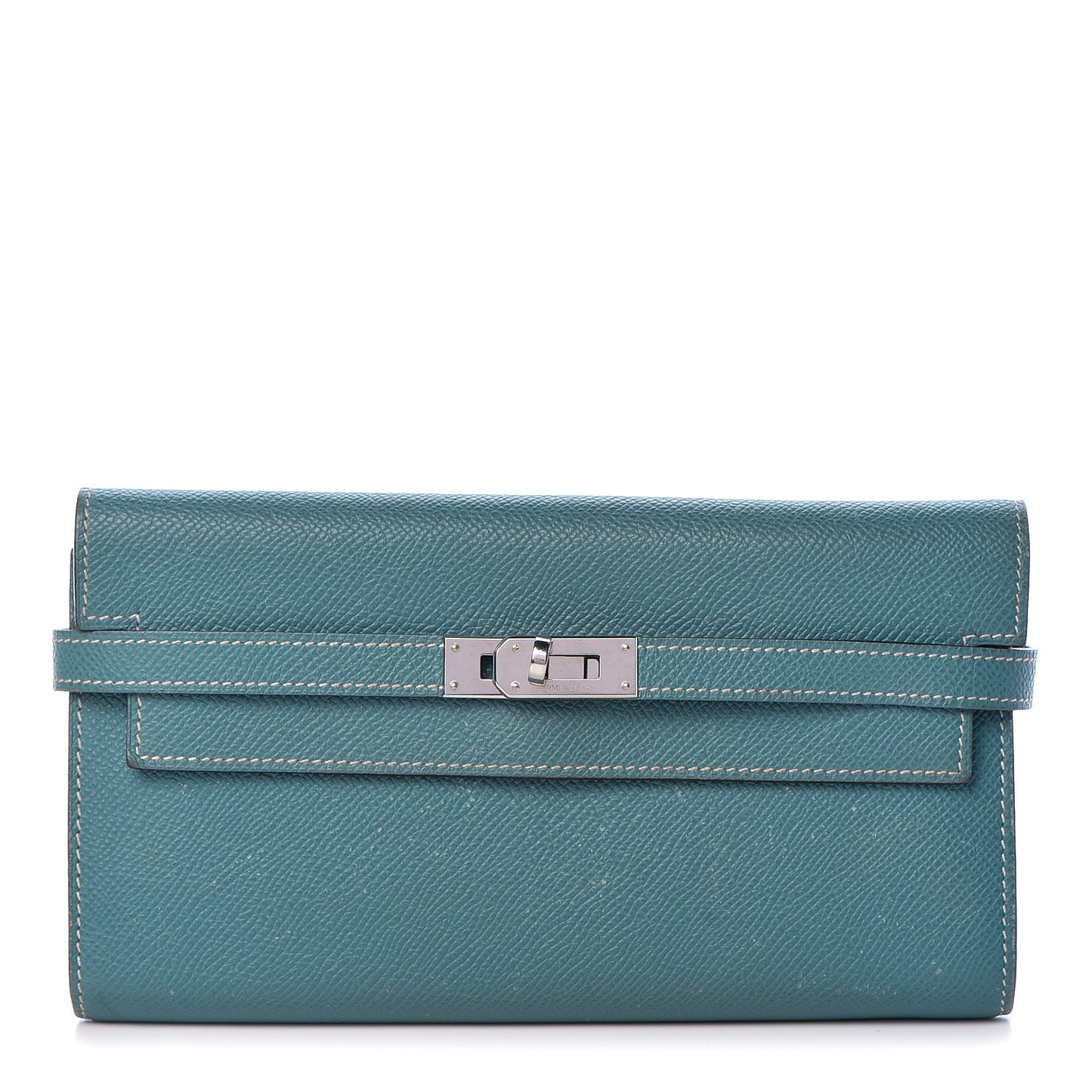 Epsom Kelly Longue Wallet Blue Jean