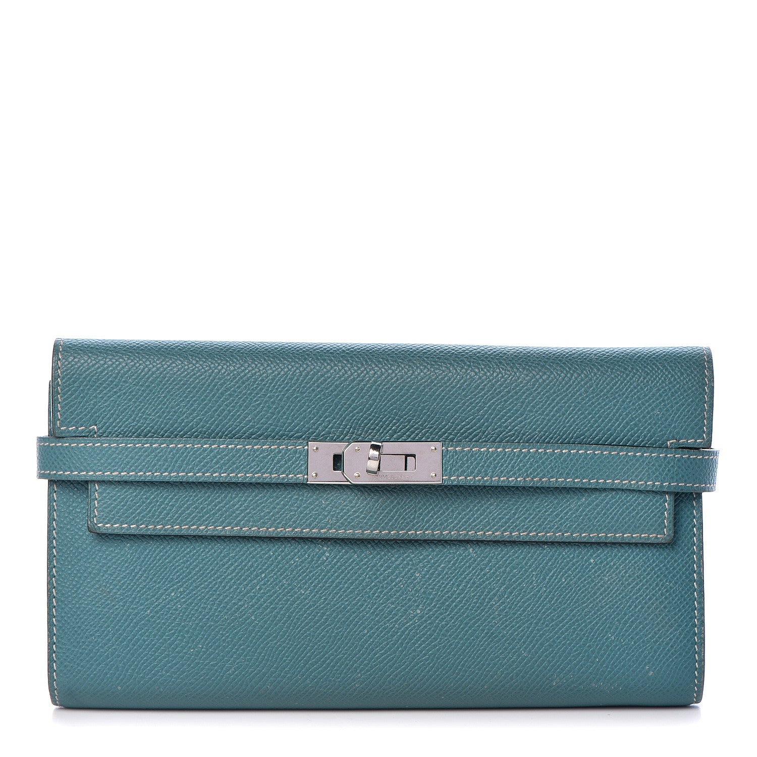 Hermes Epsom Kelly Longue Wallet Blue Jean 1 of 26