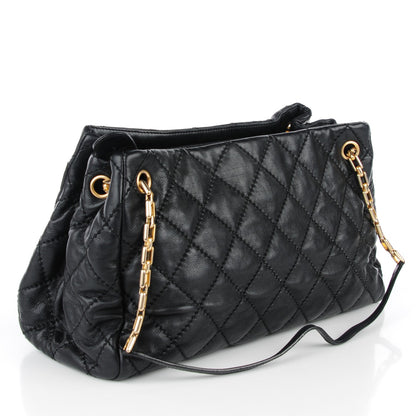 Chanel Calfskin Quilted Large Retro Chain Tote Black 3 of 9