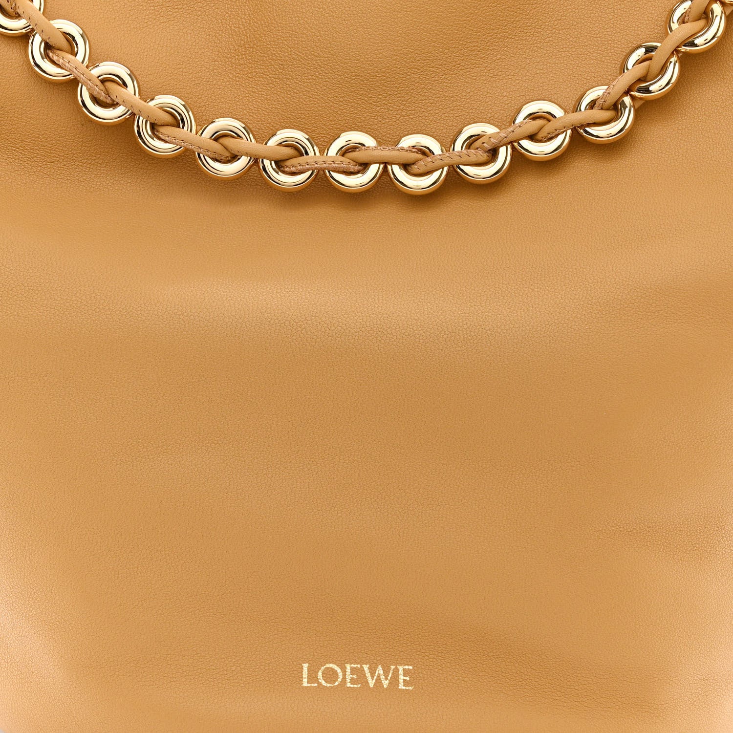 Loewe Mellow Nappa Lambskin Flamenco Bucket Bag Sahara 10 of 12