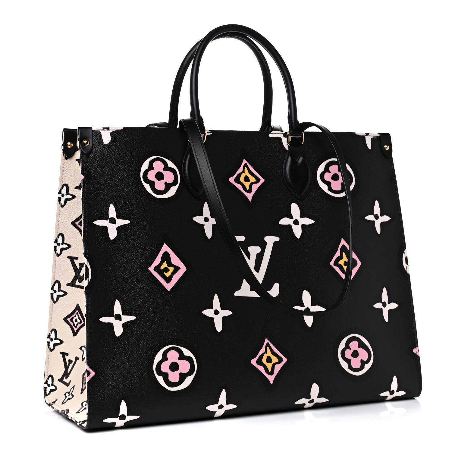 Louis Vuitton Monogram Giant Wild At Heart Onthego GM Black 3 of 9