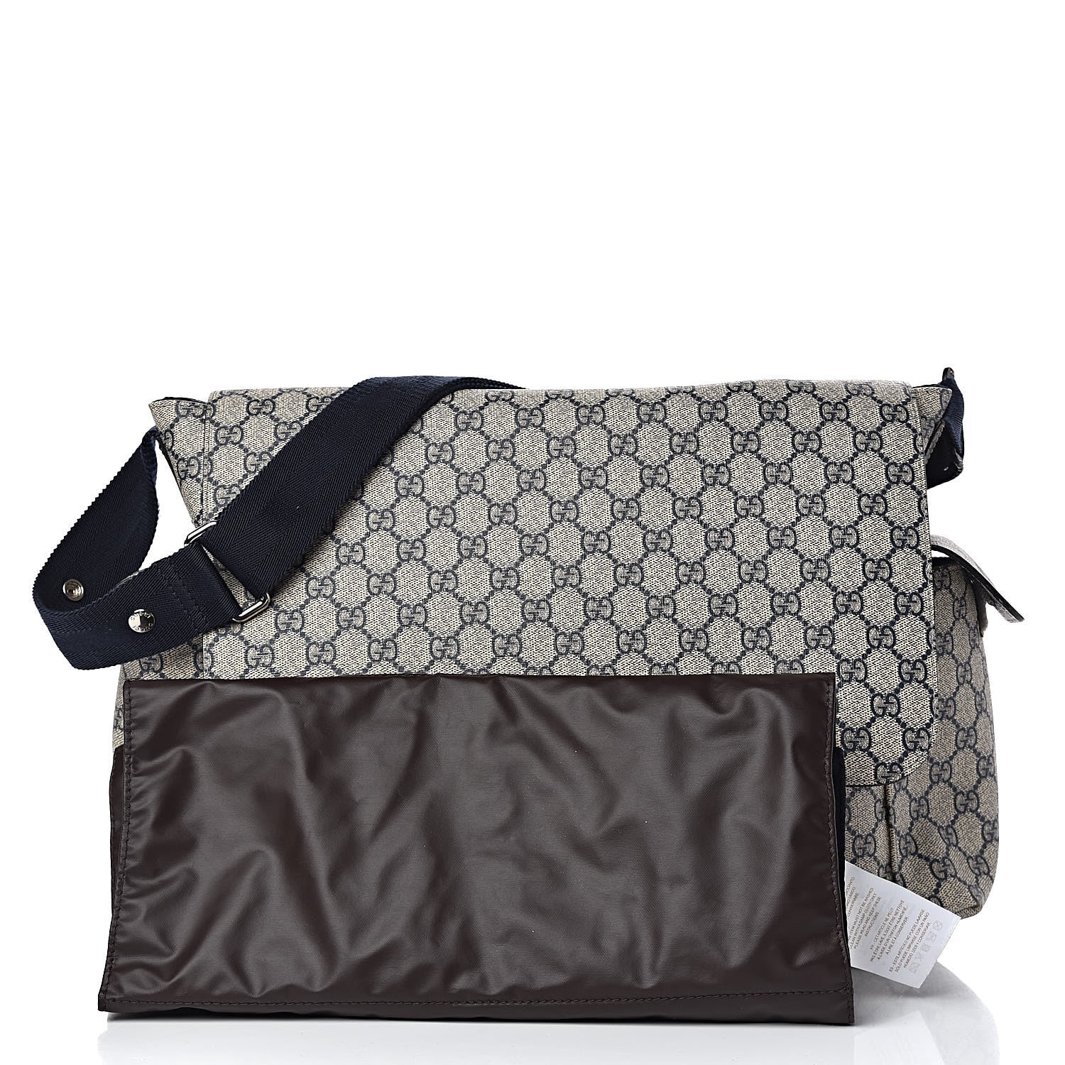 Gucci GG Plus Monogram Messenger Diaper Bag Navy 3 of 16