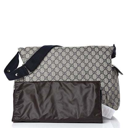 Gucci GG Plus Monogram Messenger Diaper Bag Navy 3 of 16