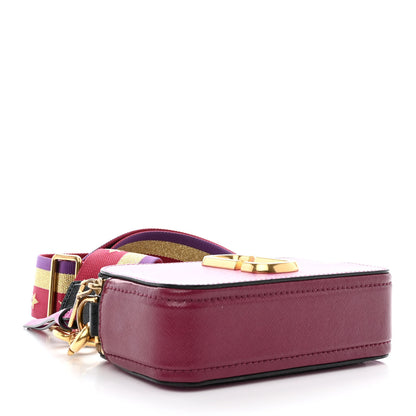 Marc Jacobs Saffiano Small Snapshot Camera Bag Purple Gold 4 of 13