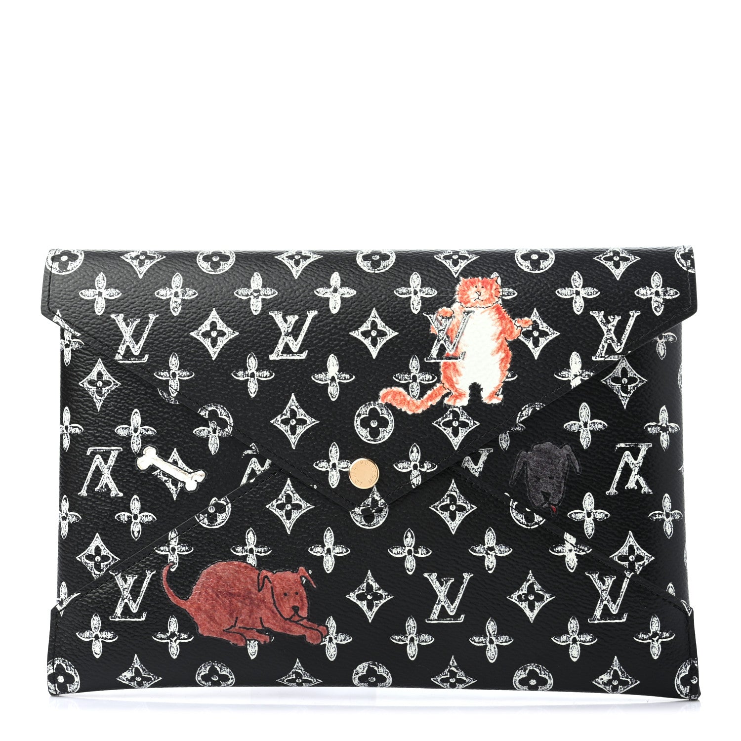 Louis Vuitton Catogram Large Kirigami Pochette Black 1 of 7