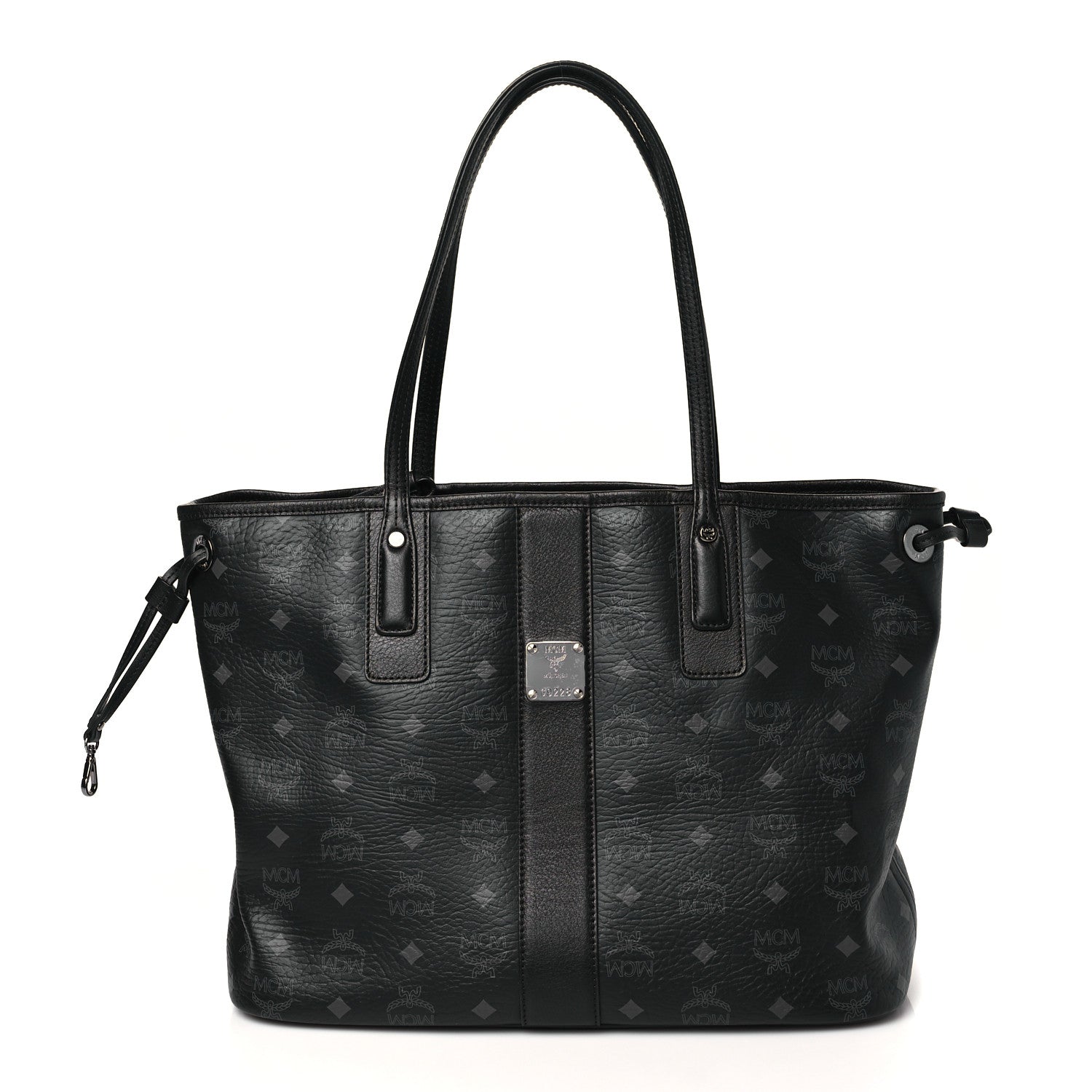 MCM Visetos Medium Liz Reversible Shopper Tote Black 3 of 16