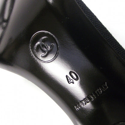 Chanel Dice Pumps Shoes 40 Black 6 of 8