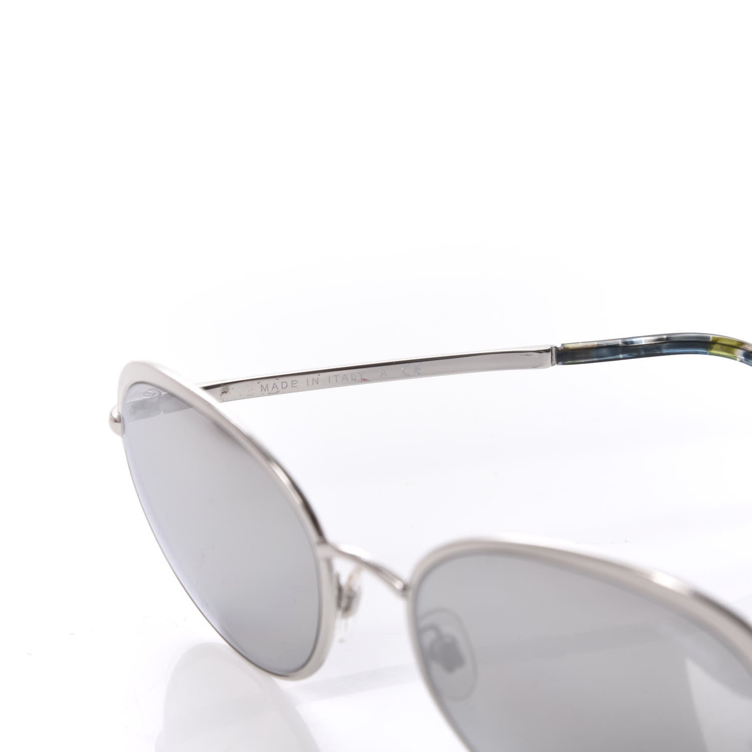 Chanel Round Spring Sunglasses 4206 Black Silver 6 of 8