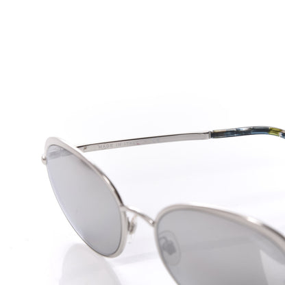 Chanel Round Spring Sunglasses 4206 Black Silver 6 of 8