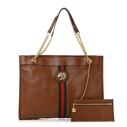 Gucci Calfskin Large Rajah Chain Tote Cuir 1 of 9