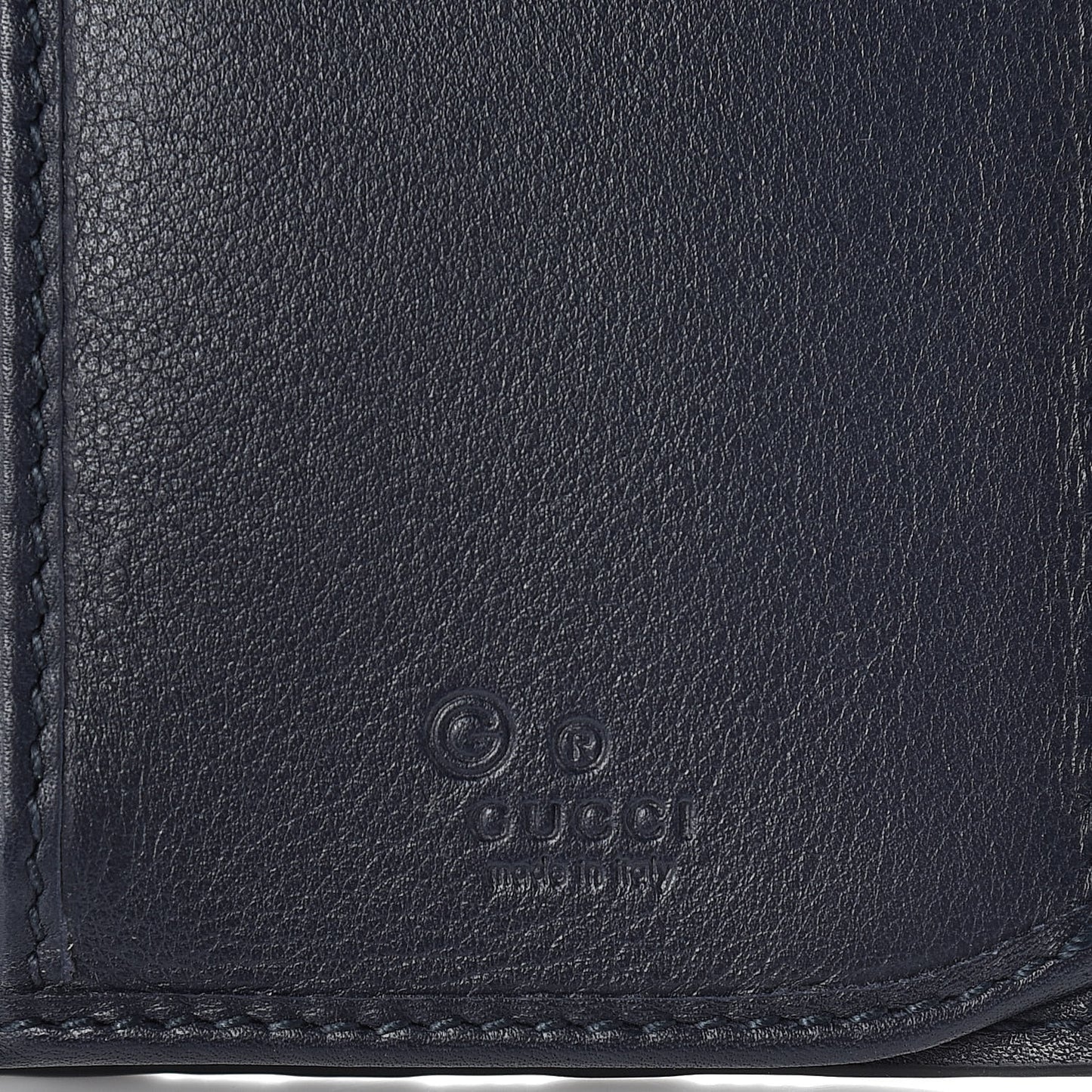 Microguccissima Bi-Fold Organizer Wallet Blue