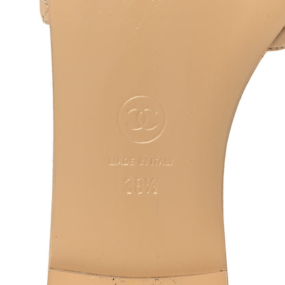 Chanel Lambskin Quilted CC Turnlock Sandals 38.5 Beige 6 of 11