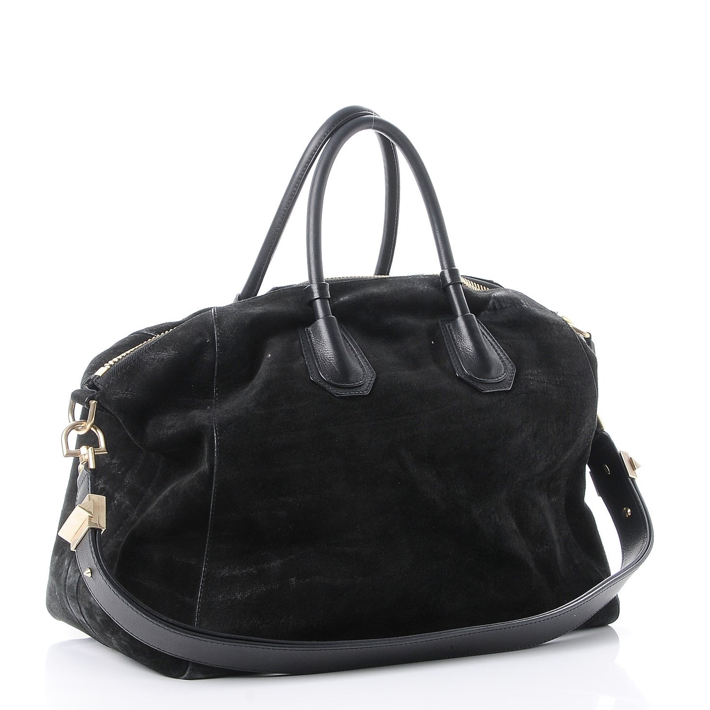 Suede Calfskin Large Antigona Black