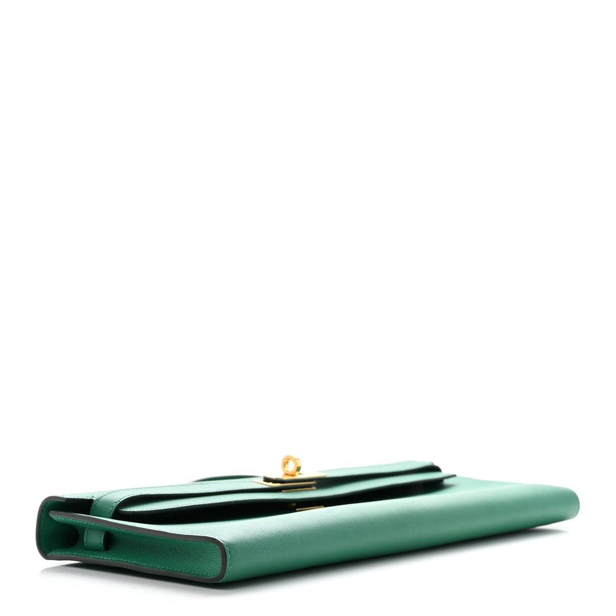Hermes Swift Kelly Cut Clutch Pochette Vert Vertigo 4 of 7