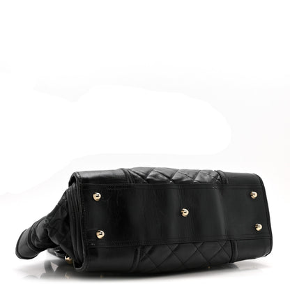 Burberry Calfskin Quilted Large Manor Tote Black 4 of 14