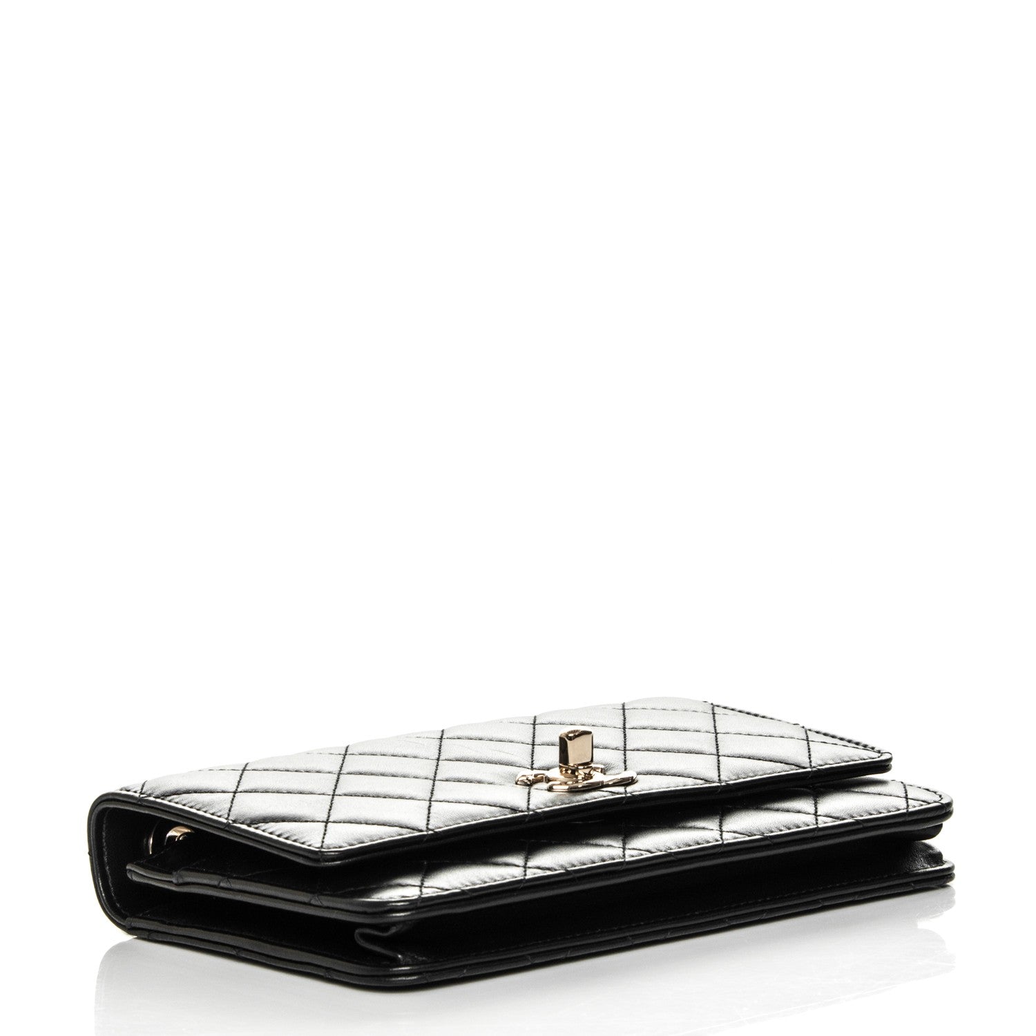 Chanel Lambskin Quilted Trendy CC Wallet On Chain WOC Black 4 of 9