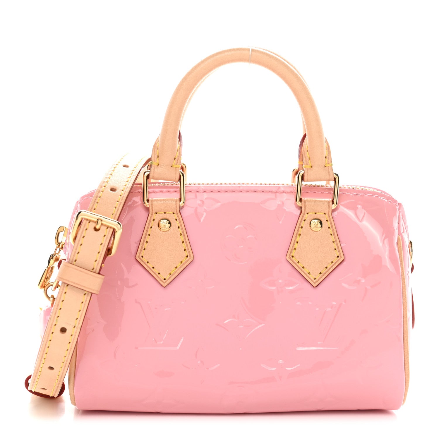 Louis Vuitton Vernis Monogram Nano Speedy Mochi Pink 1 of 19