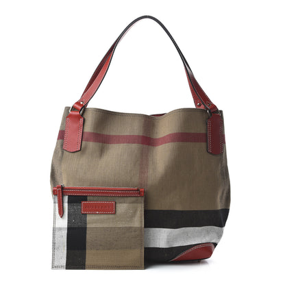 Burberry Canvas Mega Check Medium Maidstone Cadmium Red 1 of 9