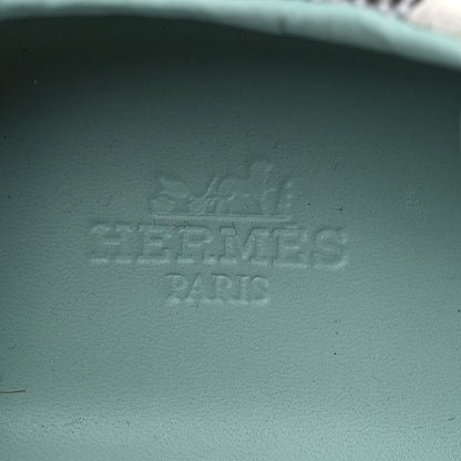 Hermes Air Mesh Suede Goatskin Bouncing Sneakers 39 Vert D'eau 7 of 8
