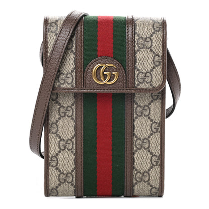 Gucci GG Supreme Monogram Web Mini Ophidia Crossbody Bag Beige New Acero 1 of 11