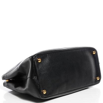 Prada Saffiano Lux Medium Double Zip Tote Nero Black 4 of 9