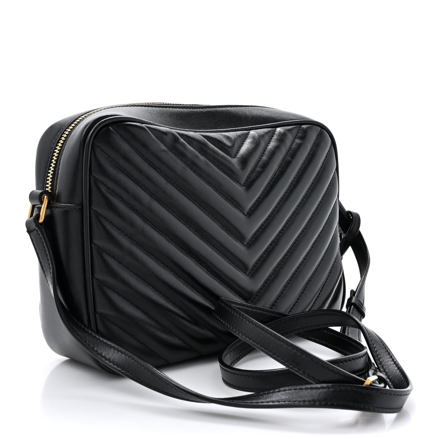 Calfskin Matelasse Monogram Lou Camera Bag Black