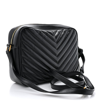 Saint Laurent Calfskin Matelasse Monogram Lou Camera Bag Black 3 of 11
