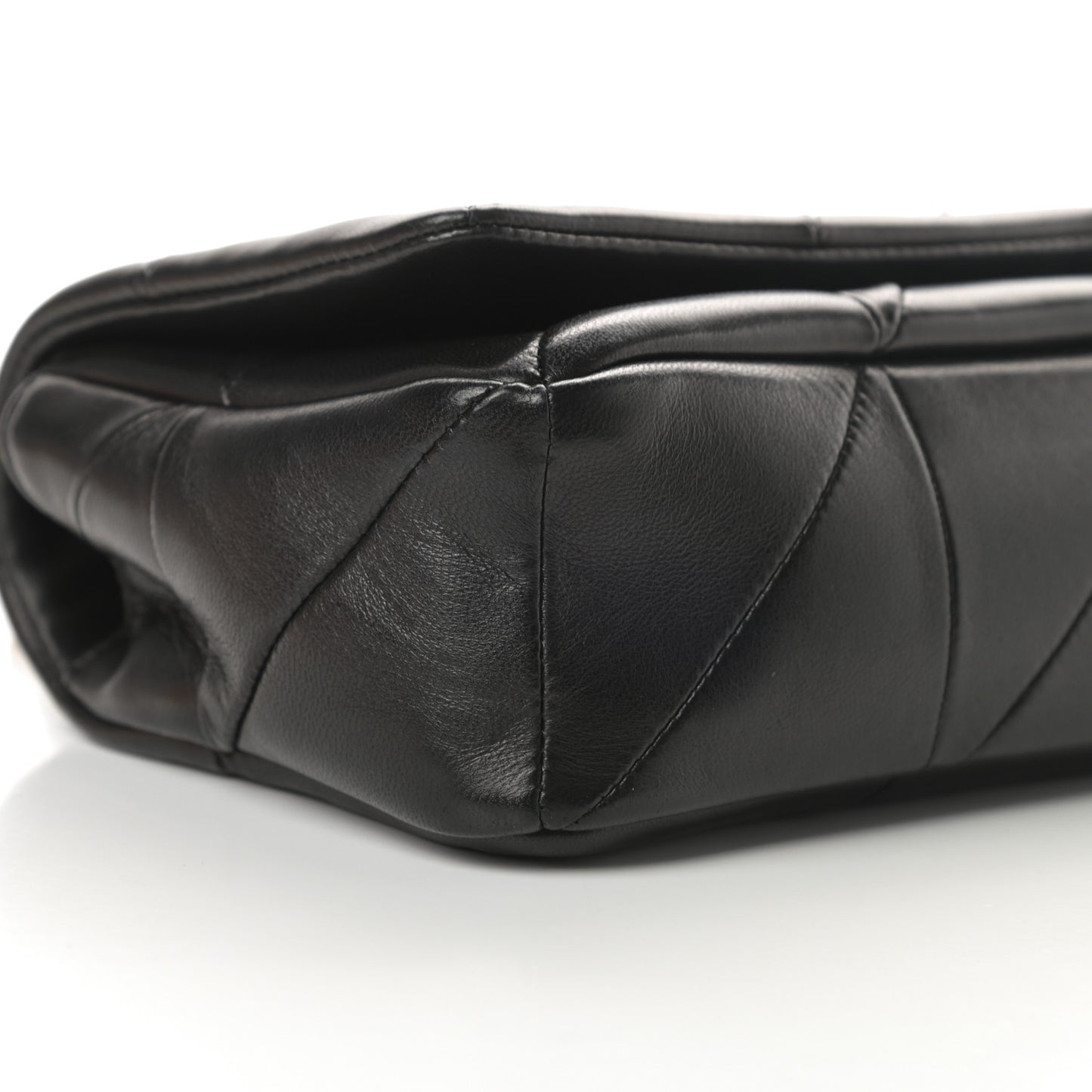Lambskin Patchwork Monogram Small Jamie Black