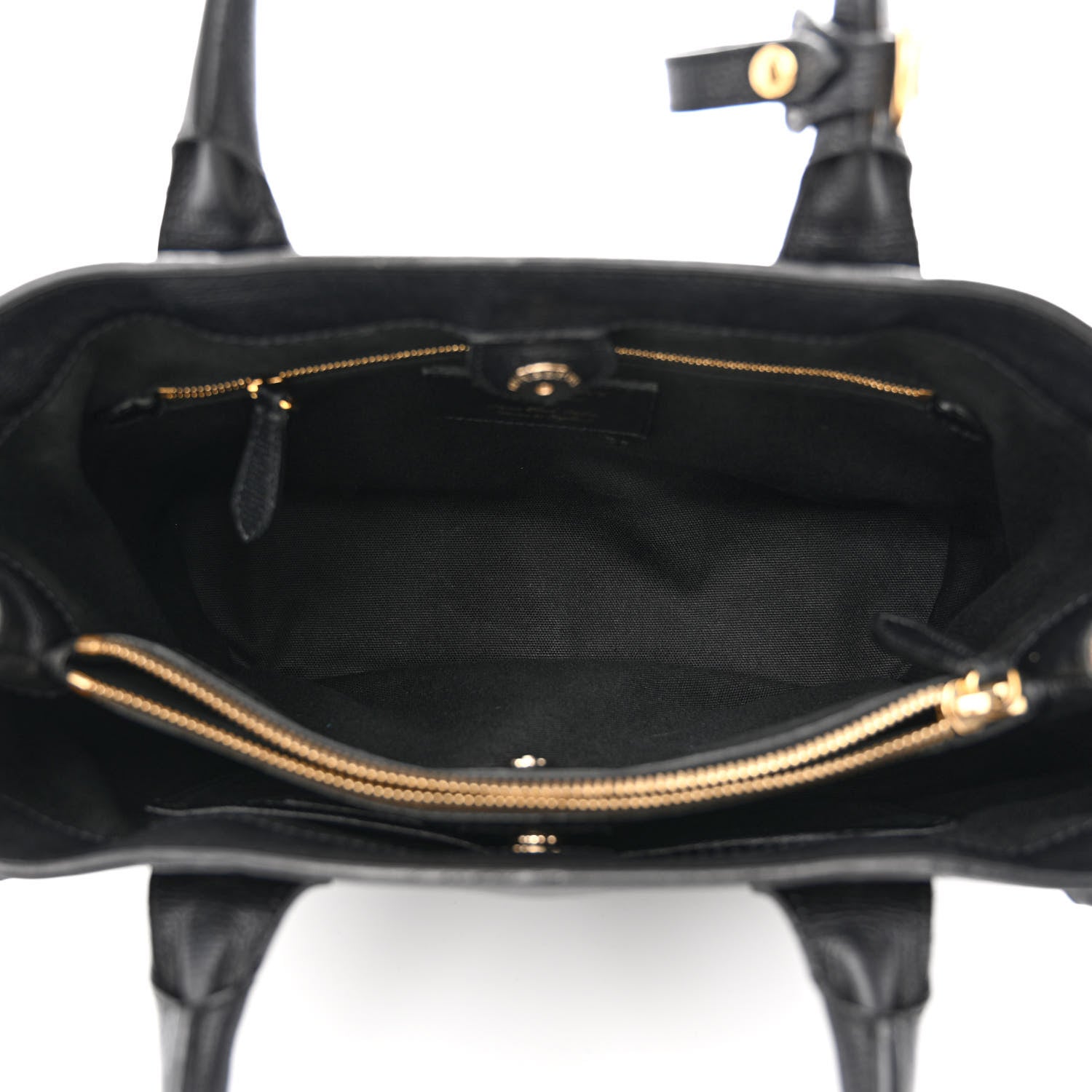 Burberry Derby Calfskin House Check Medium Banner Tote Black 5 of 15