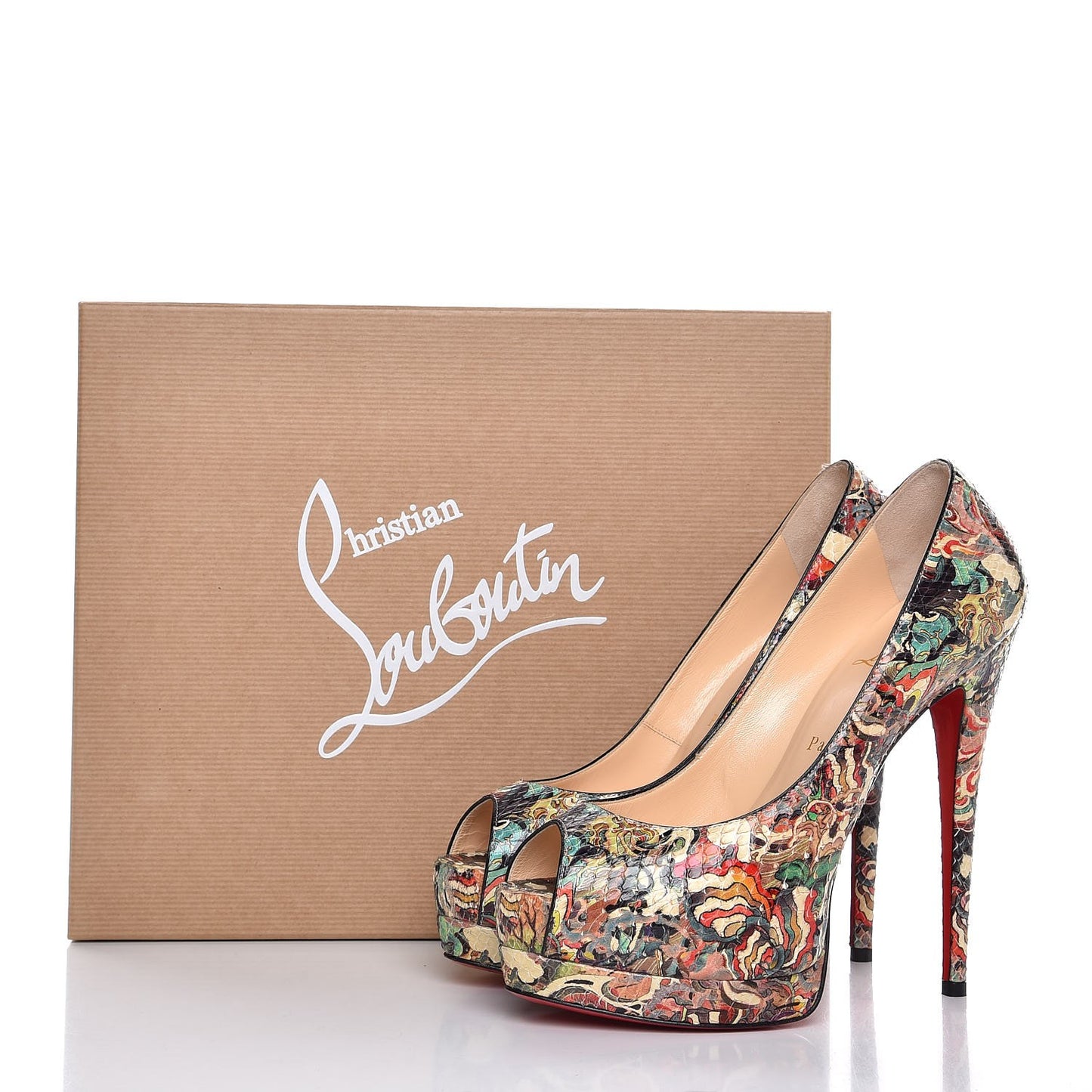 Python Faience Lucido Palais Royal 140 Pumps 38.5 Multicolor