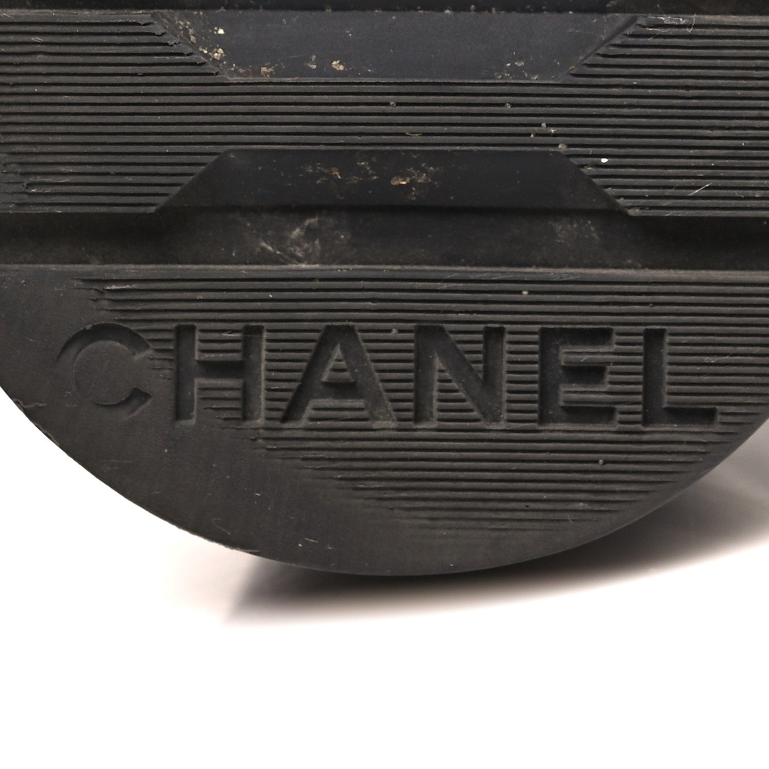 Chanel Shiny Lambskin Quilted Lace Up Combat Boots 39.5 Grey Black 7 of 10