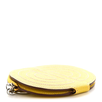Hermes Chevre Mysore Mini In-The-Loop Card Holder Jaune De Naples 4 of 9