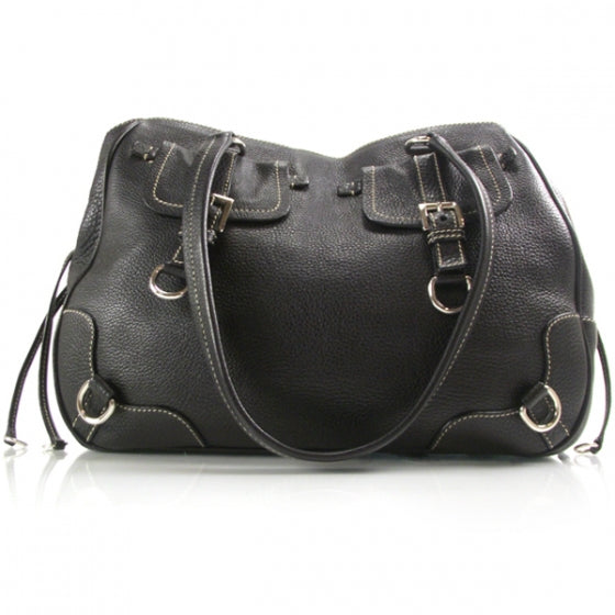 Prada Vitello Daino Tote Black 1 of 9