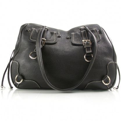 Prada Vitello Daino Tote Black 1 of 9