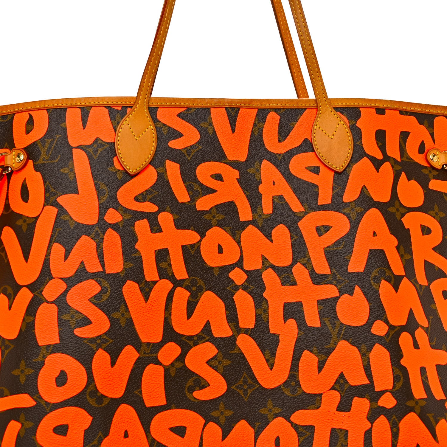 Louis Vuitton Monogram Graffiti Neverfull GM Orange 7 of 9
