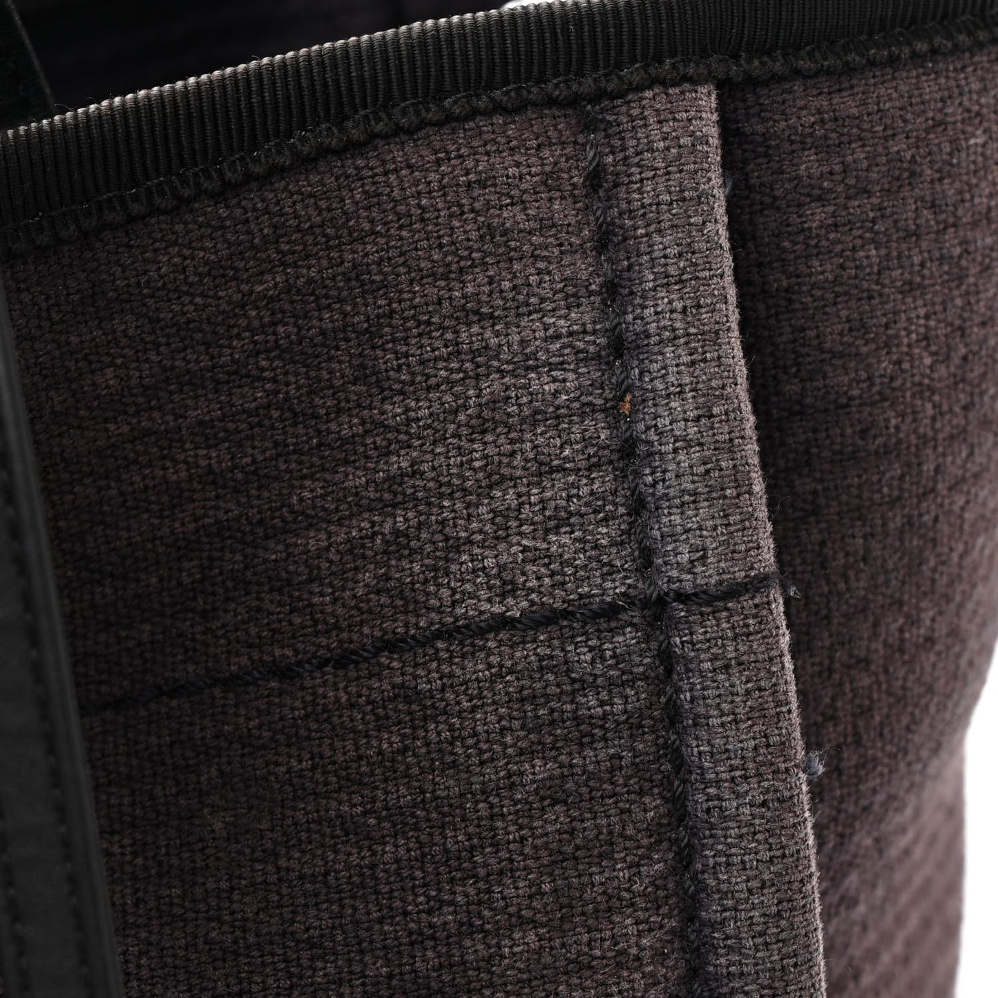 Mixed Fibers Calfskin Small Deauville Tote Black