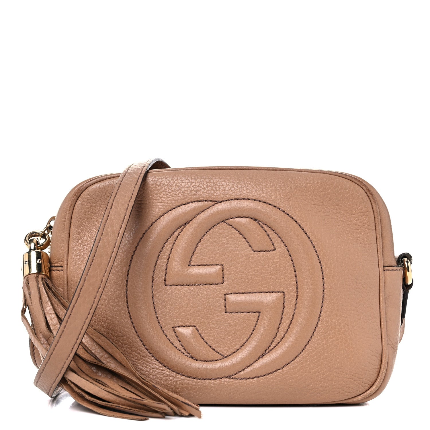 Gucci Pebbled Calfskin Small Soho Disco Bag Camelia 1 of 21