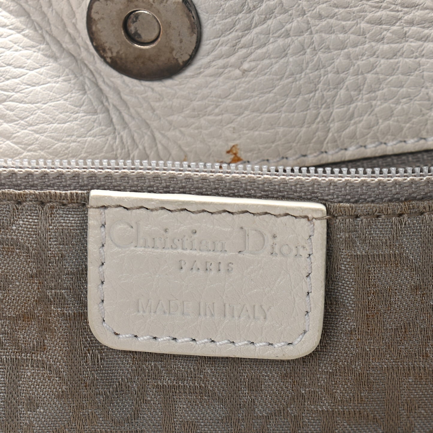 Calfskin Braided Gaucho Double Saddle Bag White