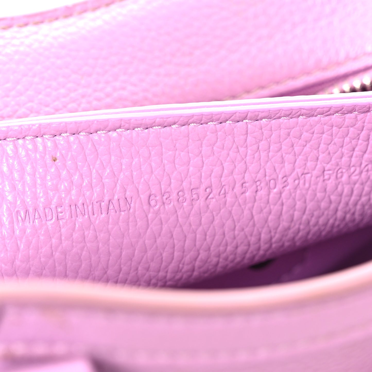 Grained Calfskin Neo Classic Silver Hardware Mini City Lilac