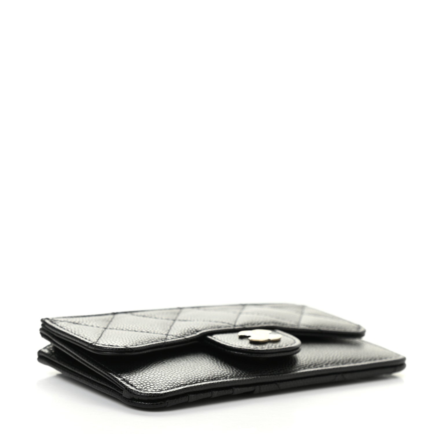 Chanel Caviar Quilted Flap Zip Card Holder Black 4 of 7