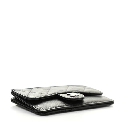 Chanel Caviar Quilted Flap Zip Card Holder Black 4 of 7