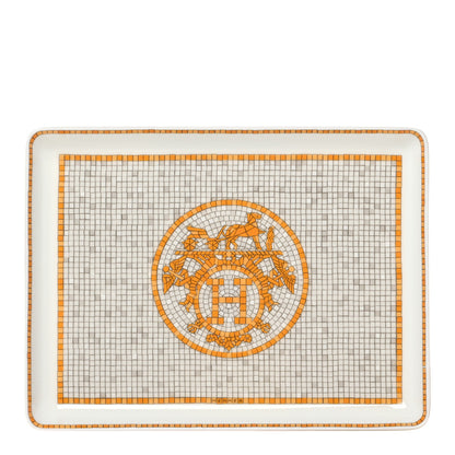 Hermes Porcelain Mosaique au 24 Gold Sushi Plate 1 of 9