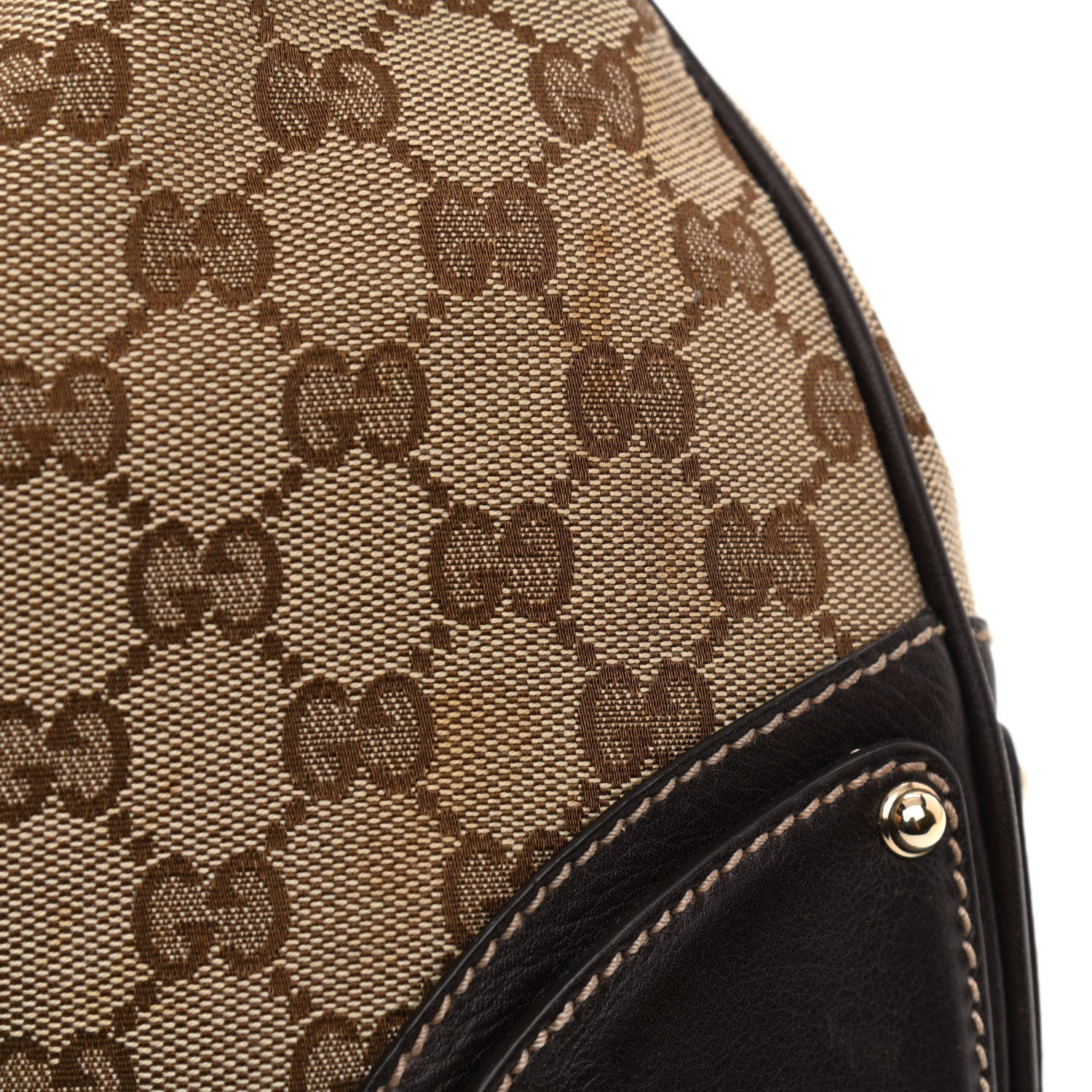 Gucci Monogram Medium Indy Top Handle Hobo Dark Brown 11 of 11