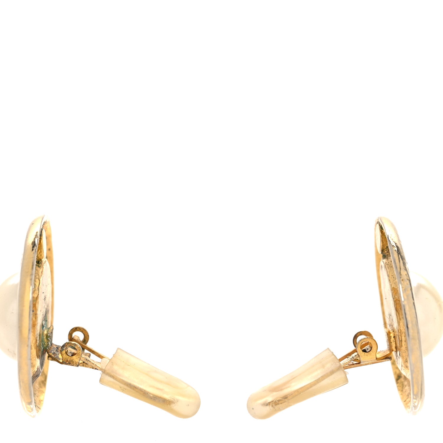 Chanel Pearl Rue Cambon Clip On Earrings Gold 3 of 5
