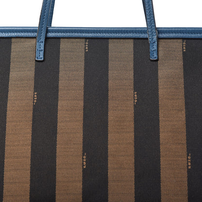 Fendi Pequin Vitello Medium Roll Tote Tobacco Petrolio 10 of 10